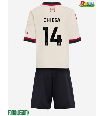 Liverpool Federico Chiesa #14 Bortaställ Barn 2025-26 Kortärmad (+ Korta byxor)